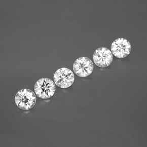 3.27 ct natürliche Weiß Zirkon-Edelsteine, Rund Schliff, VVS-VS