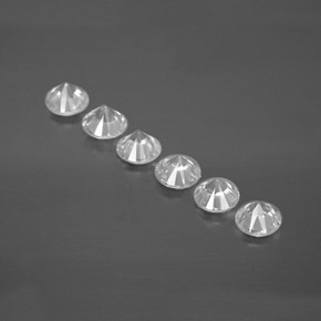  ct natürliche Weiß Zirkon-Edelsteine, Rund Schliff, VVS-VS