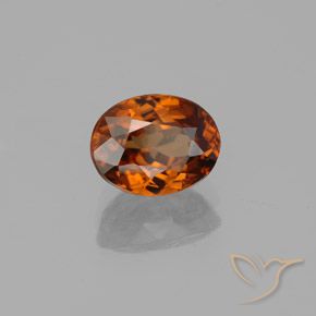 9,17 ctw natürlicher Dunkelorange Zirkon, Oval, VVS-VS