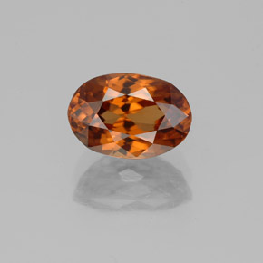 2,45 ctw natürlicher orangefarbener Zirkon, Oval Schliff, VVS