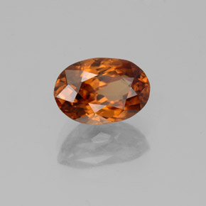 2,45 ctw natürlicher orangefarbener Zirkon, Oval Schliff, VVS