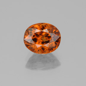 2,48 ctw natürlicher orangefarbener Zirkon, Oval Schliff, VVS