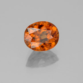 2,48 ctw natürlicher orangefarbener Zirkon, Oval Schliff, VVS