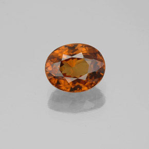 2,20 ctw natürlicher orangefarbener Zirkon, Oval Schliff, VVS-VS