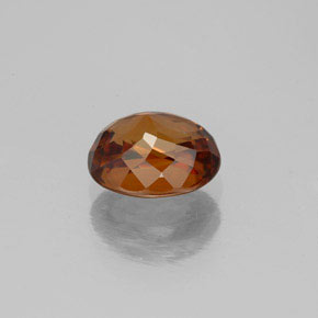 2,20 ctw natürlicher orangefarbener Zirkon, Oval Schliff, VVS-VS