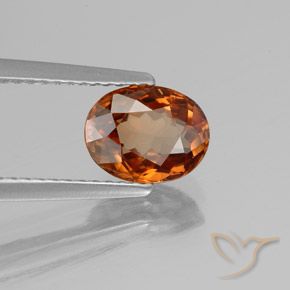 9,17 ctw natürlicher Mitteldunkles Orange Zirkon, Oval, VVS
