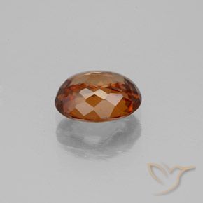 9,17 ctw natürlicher Mitteldunkles Orange Zirkon, Oval, VVS