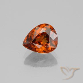 2.04ct Natürlicher Dunkelorange Zirkon, Birnenform, VVS-VS