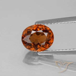 2,38 ctw natürlicher orangefarbener Zirkon, Oval Schliff, VVS-VS