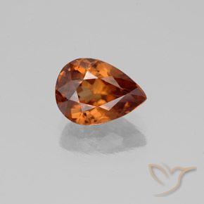 2.10ct Natürlicher Mittelorange Zirkon, Birnenform, VS