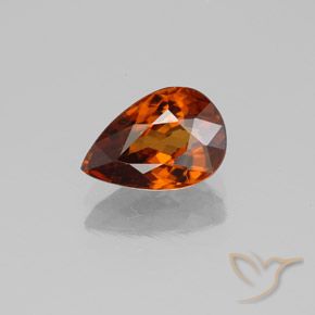 1.96ct Natürlicher Dunkelorange Zirkon, Birnenform, VS