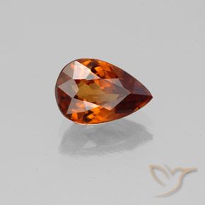 9,17 ctw natürlicher Dunkelorange Zirkon, Birnenform, VS