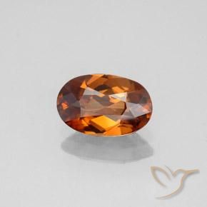 9,17 ctw natürlicher tieforange Zirkon, Oval, VVS