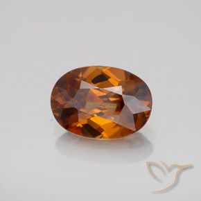 9,17 ctw natürlicher rötlich-orange Zirkon, Oval, VS