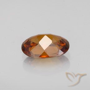 9,17 ctw natürlicher rötlich-orange Zirkon, Oval, VS