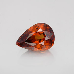 9,17 ctw natürlicher Mittelorange Zirkon, Birnenform, VVS