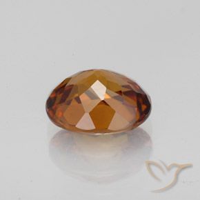 2,11 ctw natürlicher orangefarbener Zirkon, Oval Schliff, VVS