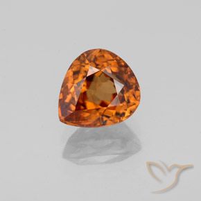 2.08ct Natürlicher Mitteldunkles Orange Zirkon, Birnenform, VS