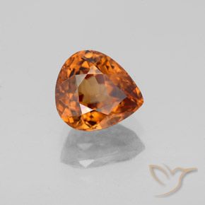 9,17 ctw natürlicher Mitteldunkles Orange Zirkon, Birnenform, VS