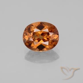 1,85 ctw natürlicher orangefarbener Zirkon, Oval Schliff, VVS-VS