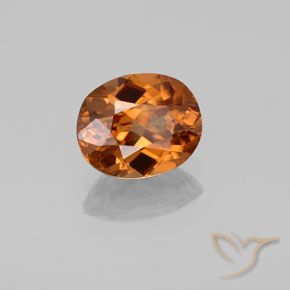 1,85 ctw natürlicher orangefarbener Zirkon, Oval Schliff, VVS-VS