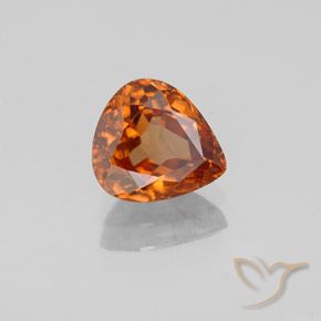 9,17 ctw natürlicher rötlich-orange Zirkon, Birnenform, VVS