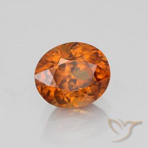 1,78 ctw natürlicher orangefarbener Zirkon, Oval Schliff, VVS-VS