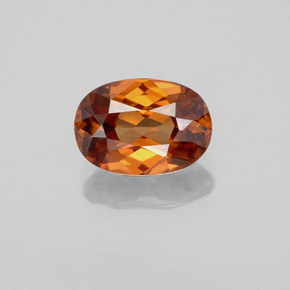 1,98 ctw natürlicher orangefarbener Zirkon, Oval Schliff, VVS