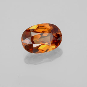 1,98 ctw natürlicher orangefarbener Zirkon, Oval Schliff, VVS