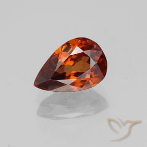 2.17ct Natürlicher tieforange Zirkon, Birnenform, VVS