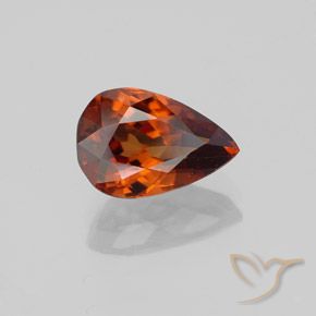 9,17 ctw natürlicher tieforange Zirkon, Birnenform, VVS