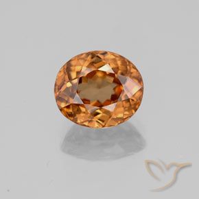 2.34ct Natürlicher Mittelorange Zirkon, Oval, VVS-VS