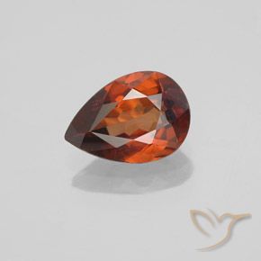 1.87ct Natürlicher tieforange Zirkon, Birnenform, VVS-VS