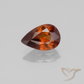 1.69ct Natürlicher Dunkelorange Zirkon, Birnenform, VS