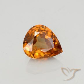 9,17 ctw natürlicher orange-braun Zirkon, Birnenform, VVS