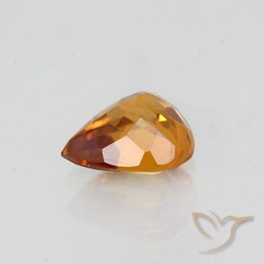 9,17 ctw natürlicher orange-braun Zirkon, Birnenform, VVS