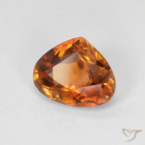 9,17 ctw natürlicher tieforange Zirkon, Birnenform, VVS-VS