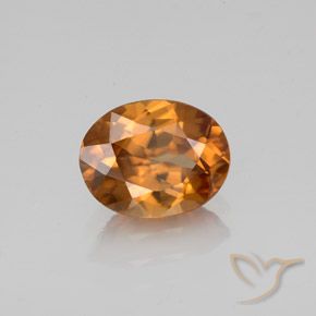 9,17 ctw natürlicher orange-braun Zirkon, Oval, VVS