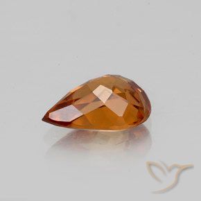 9,17 ctw natürlicher Mitteldunkles Orange Zirkon, Birnenform, VVS