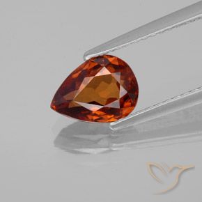 1.87ct Natürlicher rötlich-orange Zirkon, Birnenform, VVS