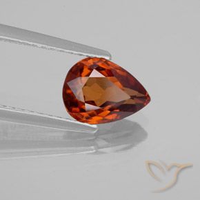 9,17 ctw natürlicher rötlich-orange Zirkon, Birnenform, VVS