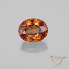 2.22ct Natürlicher Mitteldunkles Orange Zirkon, Oval, VVS