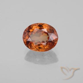 9,17 ctw natürlicher Mitteldunkles Orange Zirkon, Oval, VVS