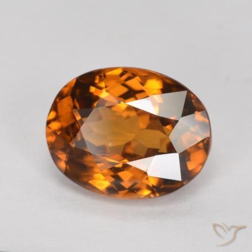 9,17 ctw natürlicher Erde Orange Zirkon, Oval, VVS-VS