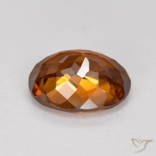 9,17 ctw natürlicher Erde Orange Zirkon, Oval, VVS-VS