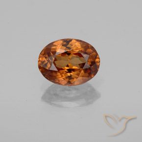 1.98ct Natürlicher tieforange Zirkon, Oval, VVS
