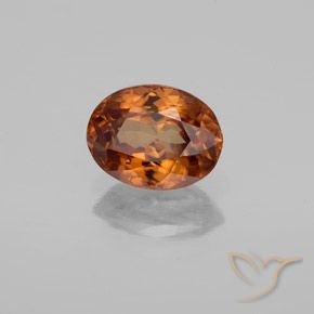 9,17 ctw natürlicher tieforange Zirkon, Oval, VVS