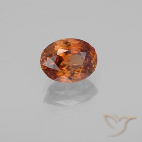 9,17 ctw natürlicher tieforange Zirkon, Oval, VVS