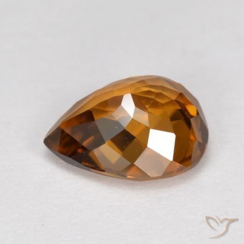 9,17 ctw natürlicher tieforange Zirkon, Birnenform, VVS