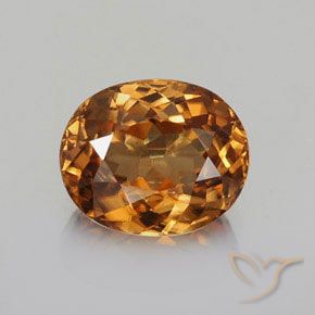 2.13ct Natürlicher Rostorange Zirkon, Oval, VS